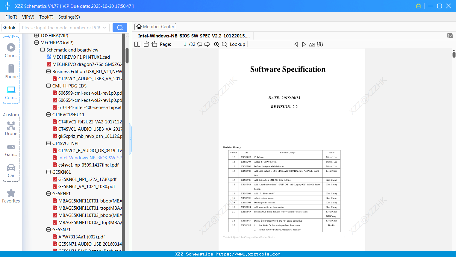 Laptop Mechrevo Intel-Windows-NB_BIOS_SW_SPEC_V2.2_10122015